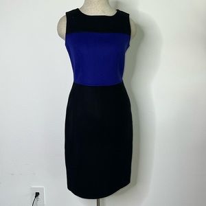 🔹 Talbot’s Wool Blend Sleeveless Color Block Sheath Dress
